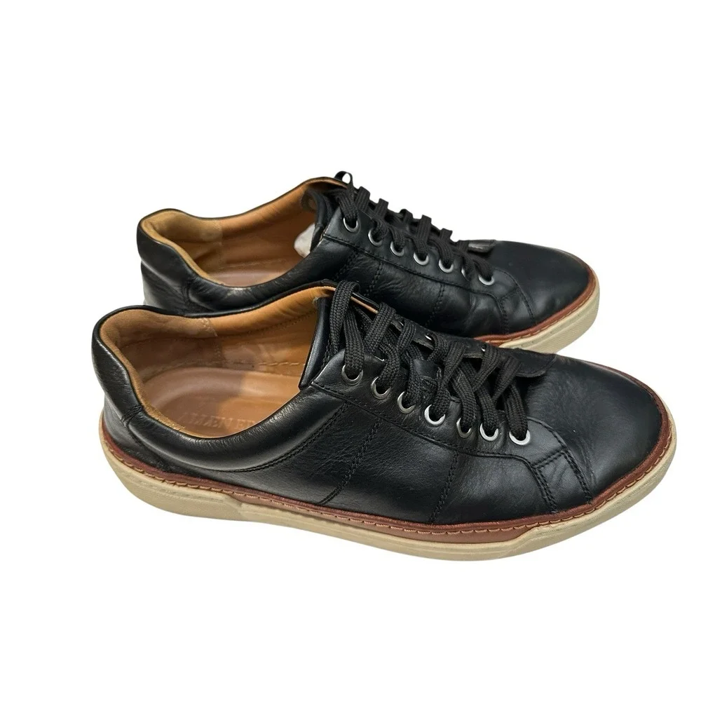 Allen Edmonds PORTER CITY Casual Derby Sneakers Sz 9 Black Leather Lace Up S76-1